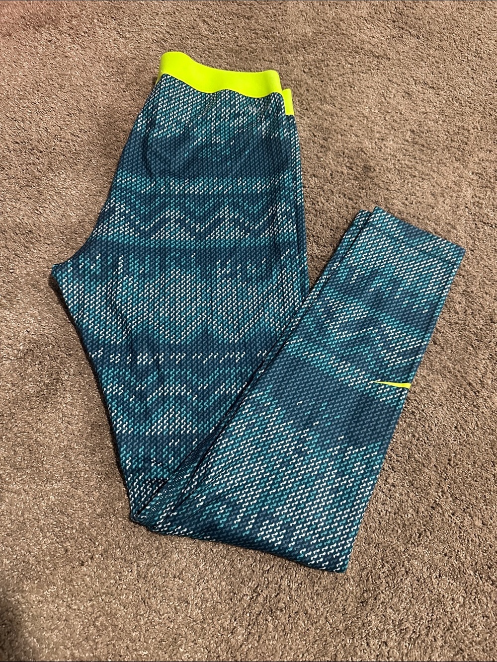 Nike Active Leggings with Neon Waistband